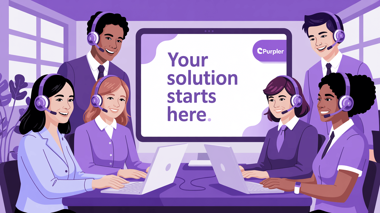 Customer service team ready to help and support