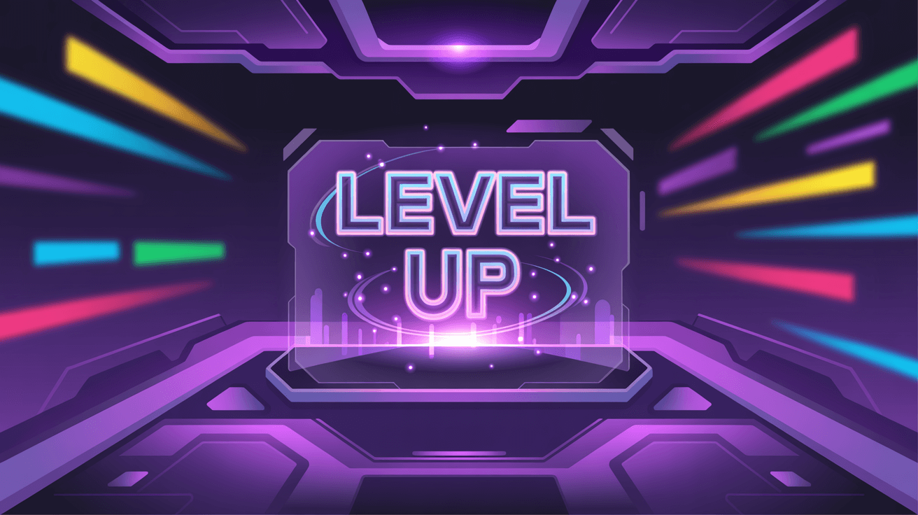 Gaming experience with colorful lights and modern interface